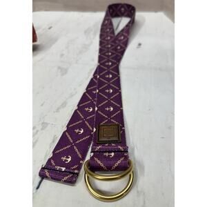 Pawsitivity Nantucket D-Ring Canvas Belt Purple Size M 38 Inch